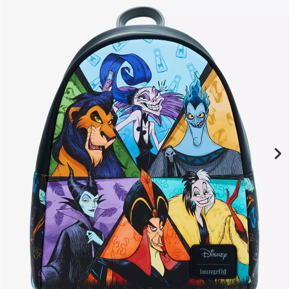 Loungefly Disney Villains Group Mini Backpack NEW